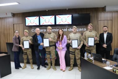 Câmara de Içara Homenageia Policiais da ROCAM por Dedicação à Segurança Pública